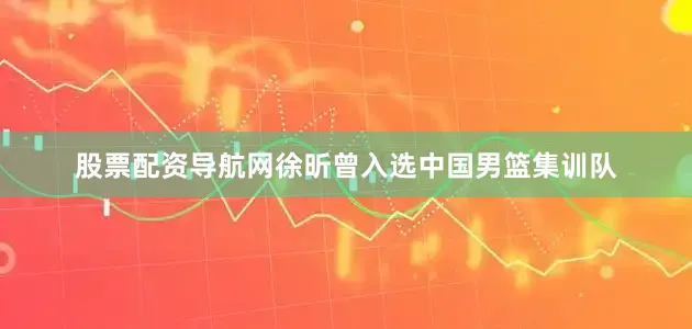 股票配资导航网徐昕曾入选中国男篮集训队