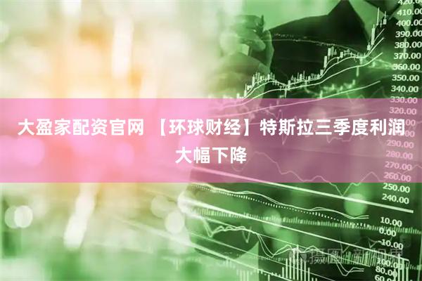 大盈家配资官网 【环球财经】特斯拉三季度利润大幅下降